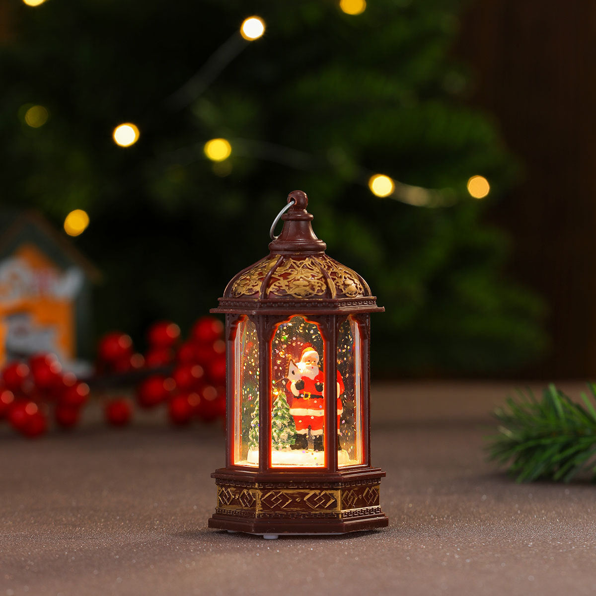 Christmas Glowing Candle Lamp Desktop Decoration