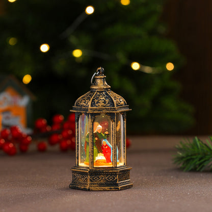 Christmas Glowing Candle Lamp Desktop Decoration