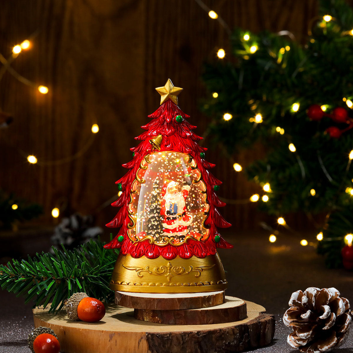 Christmas Glowing Candle Lamp Desktop Decoration