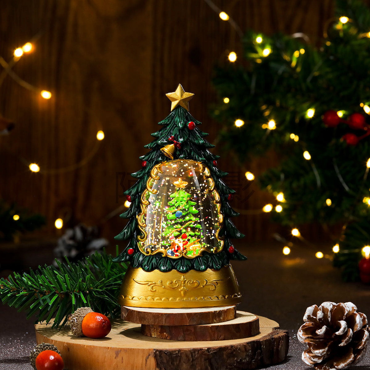 Christmas Glowing Candle Lamp Desktop Decoration