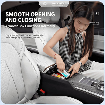 Car Center Console Armrest Cover With Tissue Box And Dual Cup Holders, Leather Armrest Cushion Pad With Side Storage Pockets, Memory Foam Car Interior Accessories, Universal Fit