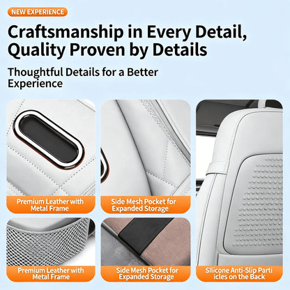 Car Center Console Armrest Cover With Tissue Box And Dual Cup Holders, Leather Armrest Cushion Pad With Side Storage Pockets, Memory Foam Car Interior Accessories, Universal Fit