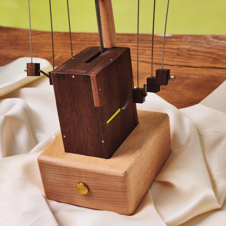 Handcrafted Wooden Manta Ray Automaton