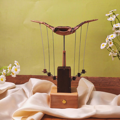 Handcrafted Wooden Manta Ray Automaton